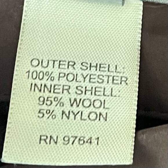 J Jill reversible wool blend coat hood tan brown size medium - Picture 12 of 14